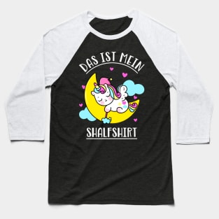 Das ist mein Schlafshirt süßes Einhorn Pyjama Baseball T-Shirt